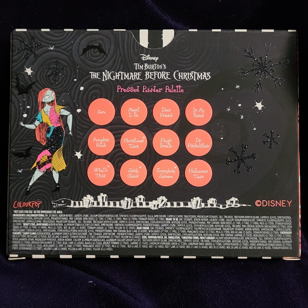 BNIB ColourPop x The Nightmare Before Christmas Eyeshadow Palette - Picture 3 of 8